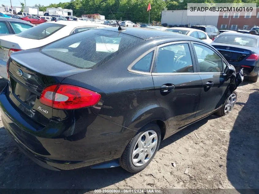 2012 Ford Fiesta Se VIN: 3FADP4BJ2CM160169 Lot: 39506900