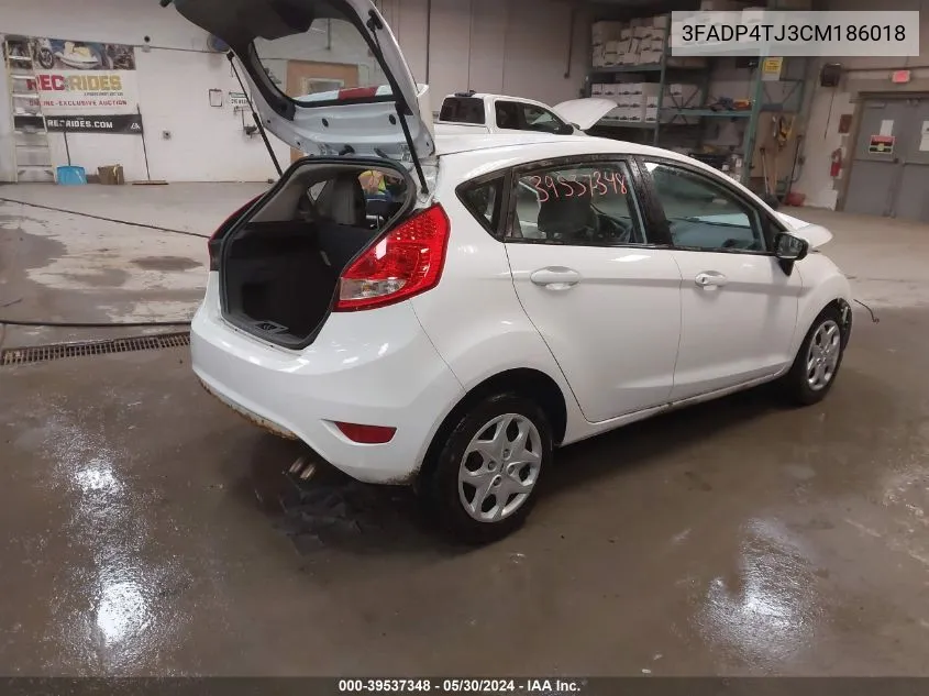 3FADP4TJ3CM186018 2012 Ford Fiesta S