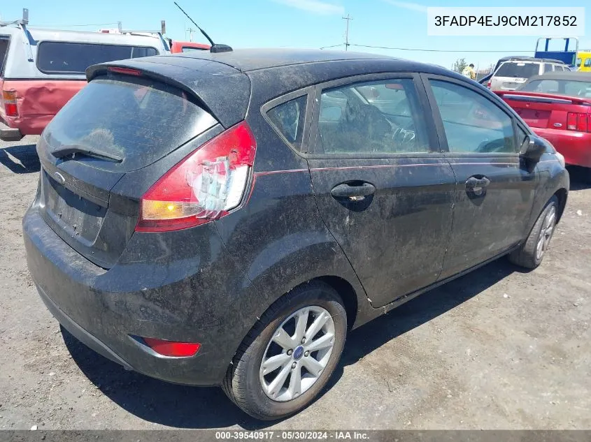 2012 Ford Fiesta Se VIN: 3FADP4EJ9CM217852 Lot: 39540917