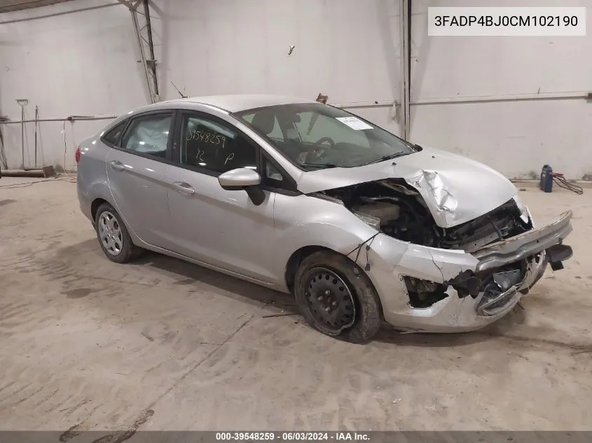 3FADP4BJ0CM102190 2012 Ford Fiesta Se