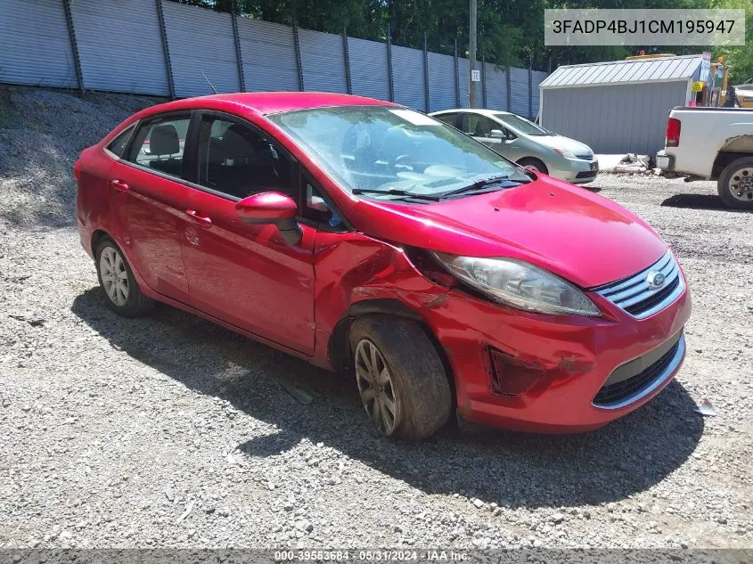 2012 Ford Fiesta Se VIN: 3FADP4BJ1CM195947 Lot: 39553684