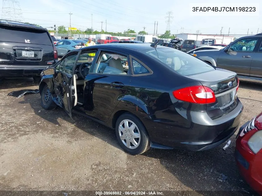 2012 Ford Fiesta Se VIN: 3FADP4BJ7CM198223 Lot: 39569882