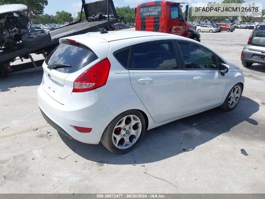 2012 Ford Fiesta Ses VIN: 3FADP4FJ4CM126678 Lot: 39572477