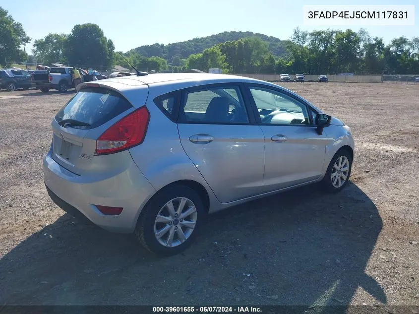 2012 Ford Fiesta Se VIN: 3FADP4EJ5CM117831 Lot: 39601655