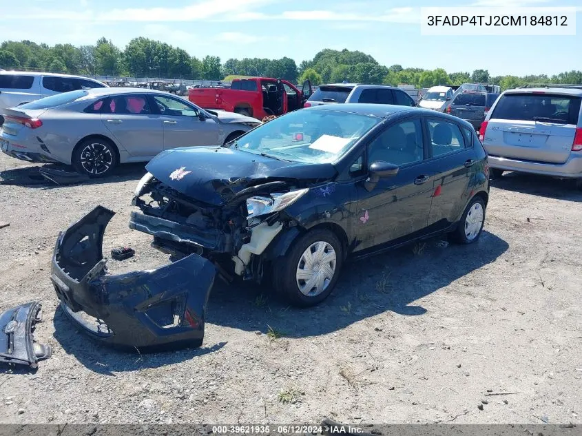 2012 Ford Fiesta S VIN: 3FADP4TJ2CM184812 Lot: 39621935