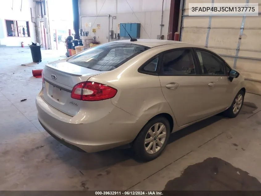 2012 Ford Fiesta Se VIN: 3FADP4BJ5CM137775 Lot: 39632911