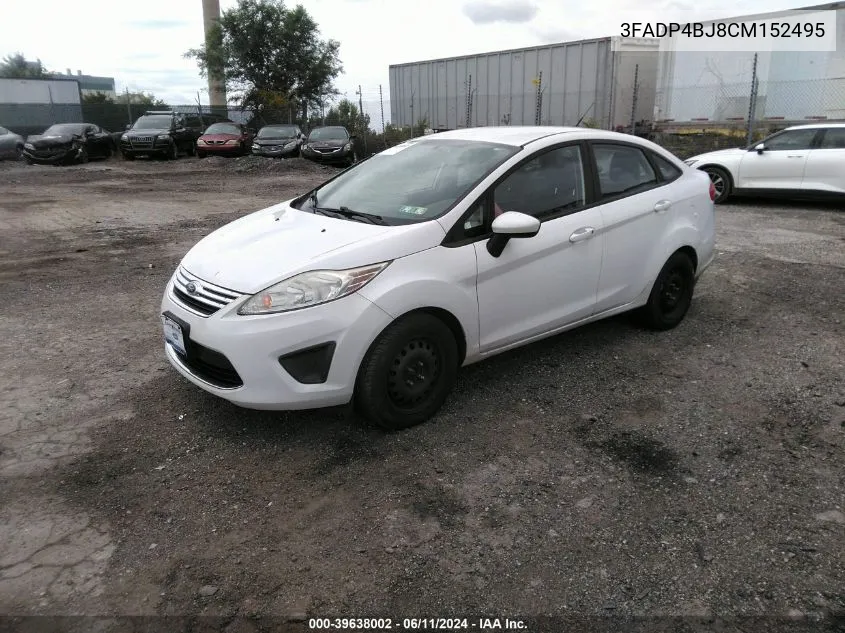 2012 Ford Fiesta Se VIN: 3FADP4BJ8CM152495 Lot: 39638002