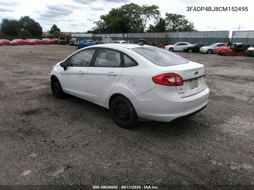 2012 Ford Fiesta Se VIN: 3FADP4BJ8CM152495 Lot: 39638002