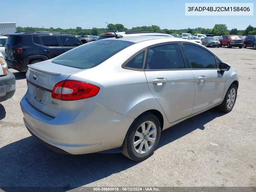 2012 Ford Fiesta Se VIN: 3FADP4BJ2CM158406 Lot: 39650016