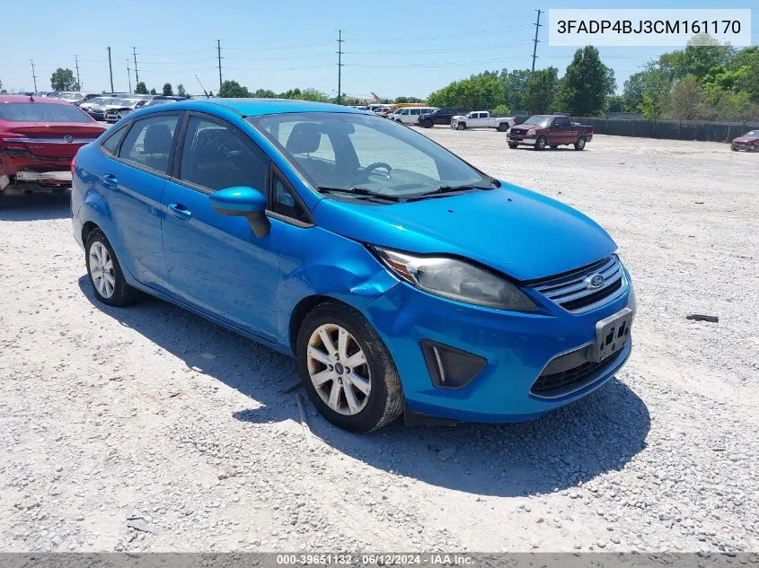 2012 Ford Fiesta Se VIN: 3FADP4BJ3CM161170 Lot: 39651132