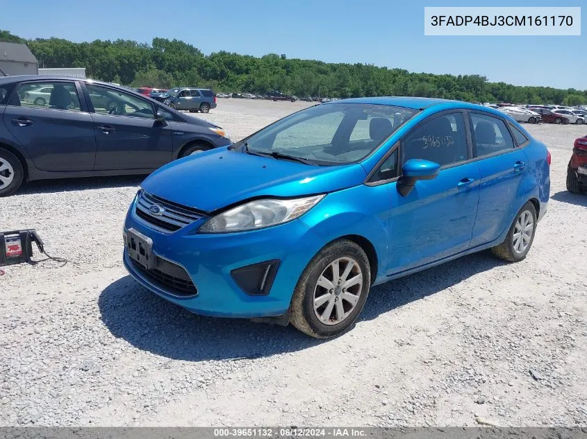 2012 Ford Fiesta Se VIN: 3FADP4BJ3CM161170 Lot: 39651132