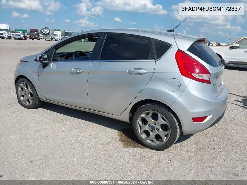 2012 Ford Fiesta Ses VIN: 3FADP4FJ8CM172837 Lot: 39686991