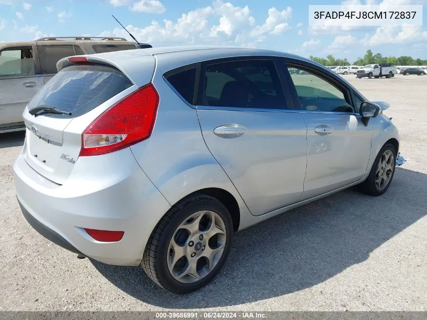 2012 Ford Fiesta Ses VIN: 3FADP4FJ8CM172837 Lot: 39686991