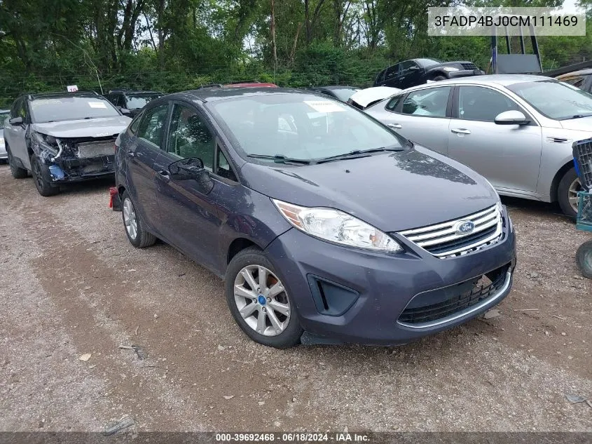 2012 Ford Fiesta Se VIN: 3FADP4BJ0CM111469 Lot: 39692468