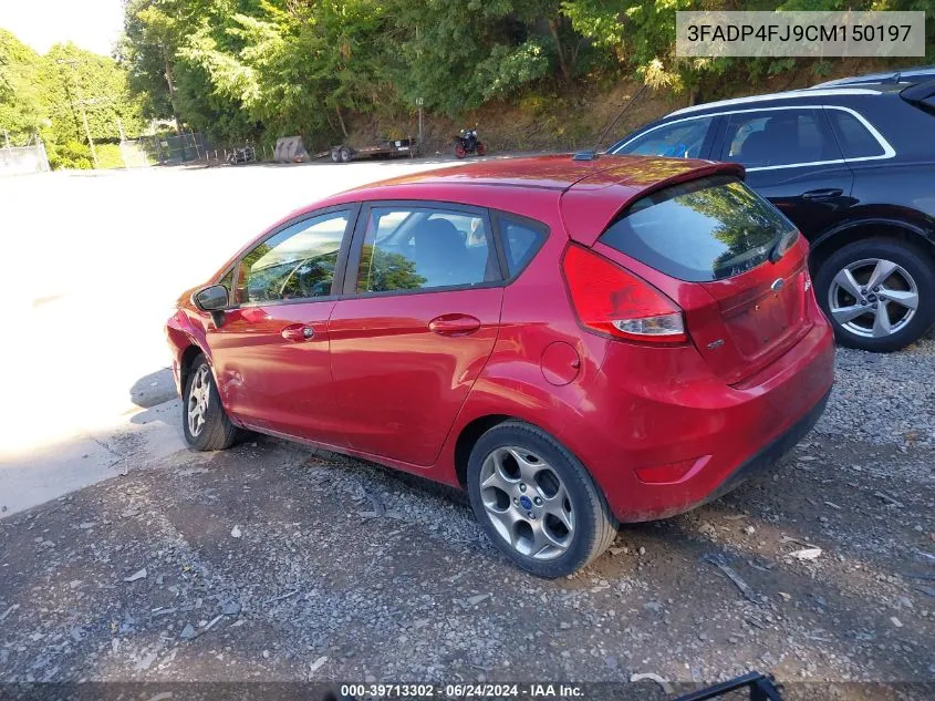 2012 Ford Fiesta Ses VIN: 3FADP4FJ9CM150197 Lot: 39713302