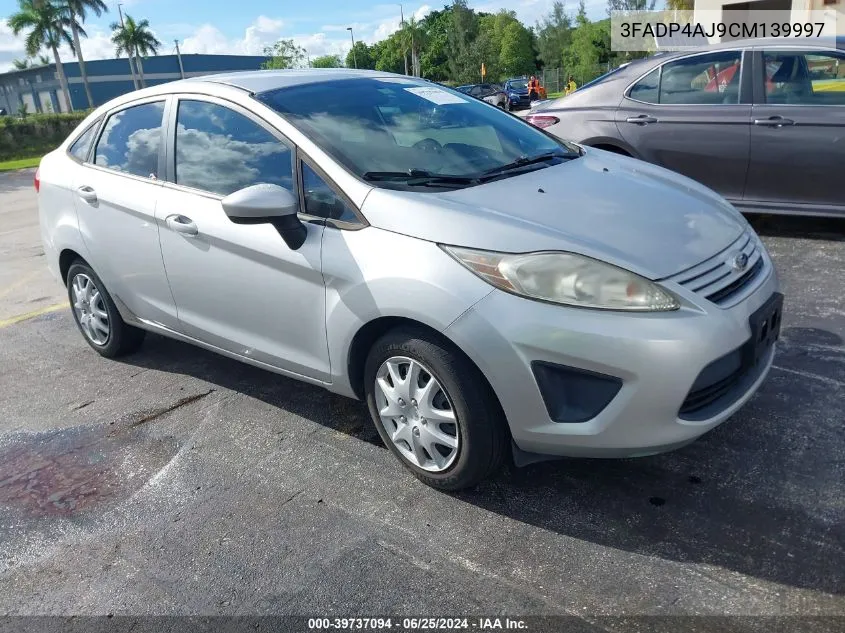 2012 Ford Fiesta S VIN: 3FADP4AJ9CM139997 Lot: 39737094