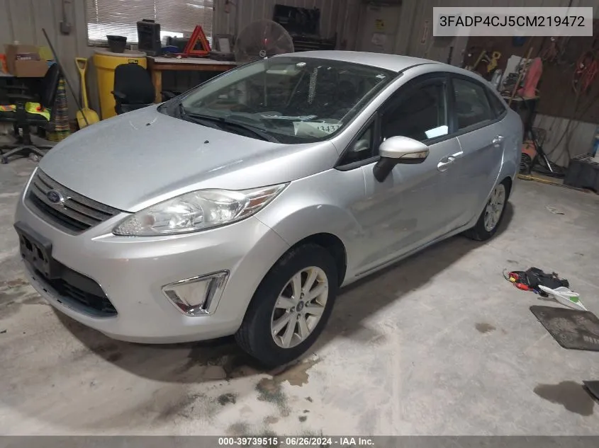 2012 Ford Fiesta Sel VIN: 3FADP4CJ5CM219472 Lot: 39739515