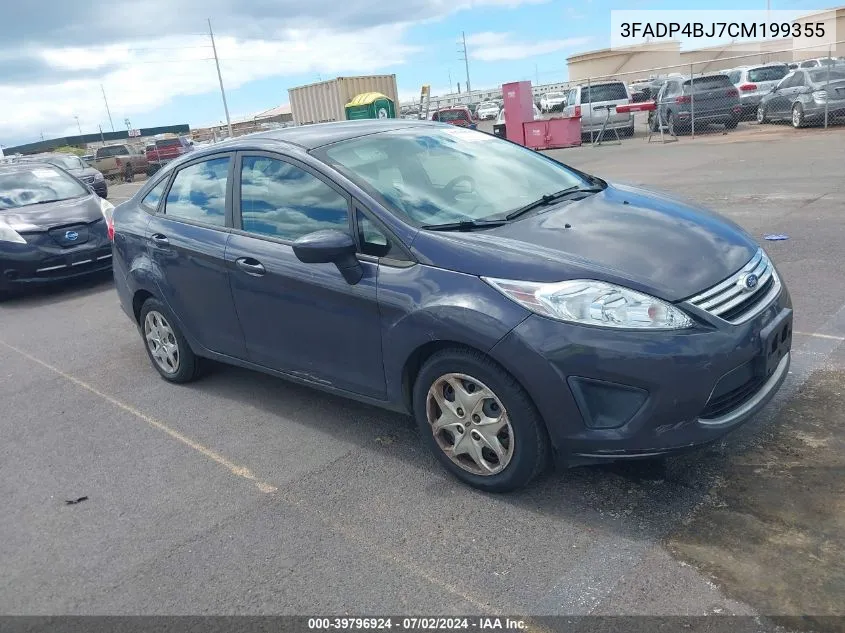 2012 Ford Fiesta Se VIN: 3FADP4BJ7CM199355 Lot: 39796924