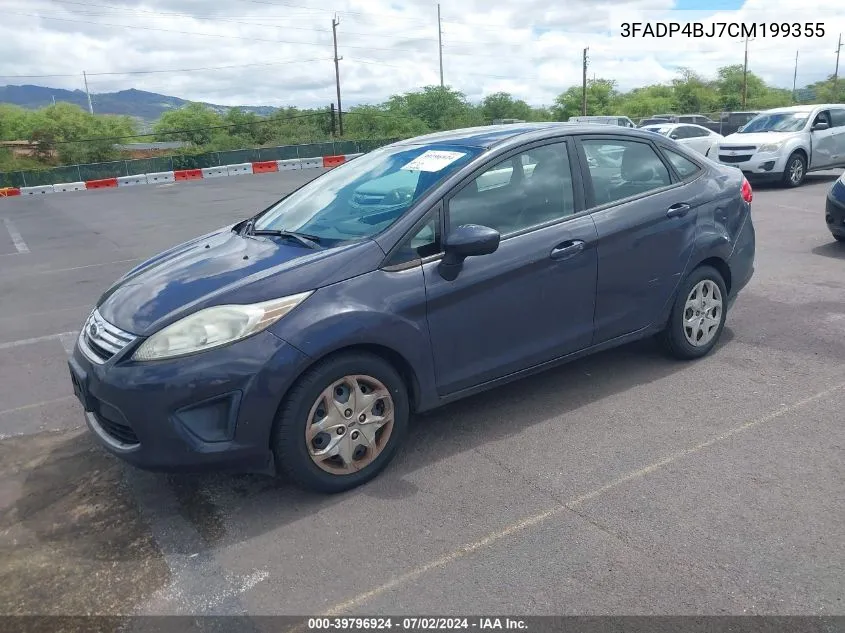 2012 Ford Fiesta Se VIN: 3FADP4BJ7CM199355 Lot: 39796924