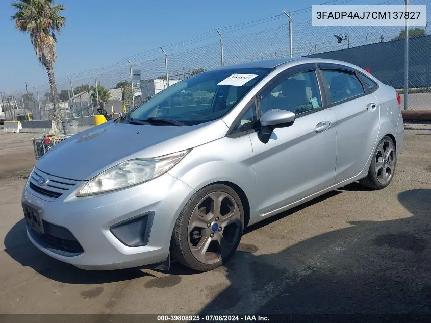 3FADP4AJ7CM137827 2012 Ford Fiesta S