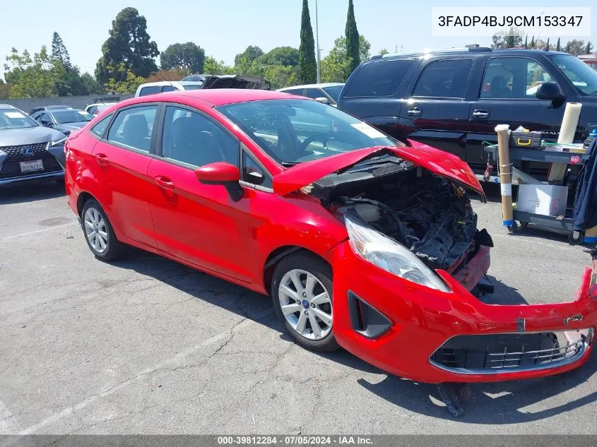 2012 Ford Fiesta Se VIN: 3FADP4BJ9CM153347 Lot: 39812284