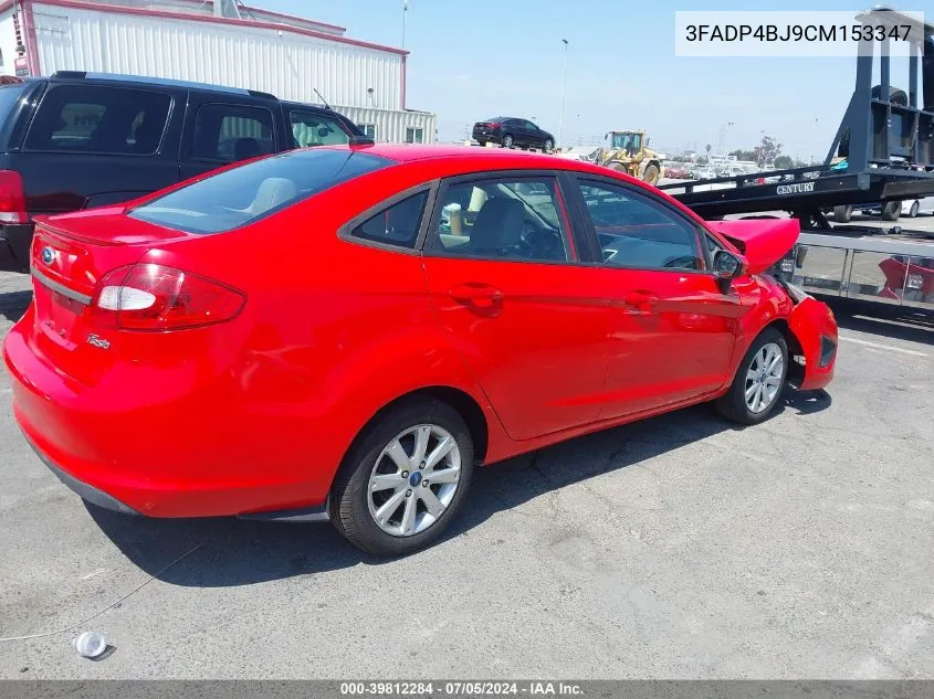 2012 Ford Fiesta Se VIN: 3FADP4BJ9CM153347 Lot: 39812284