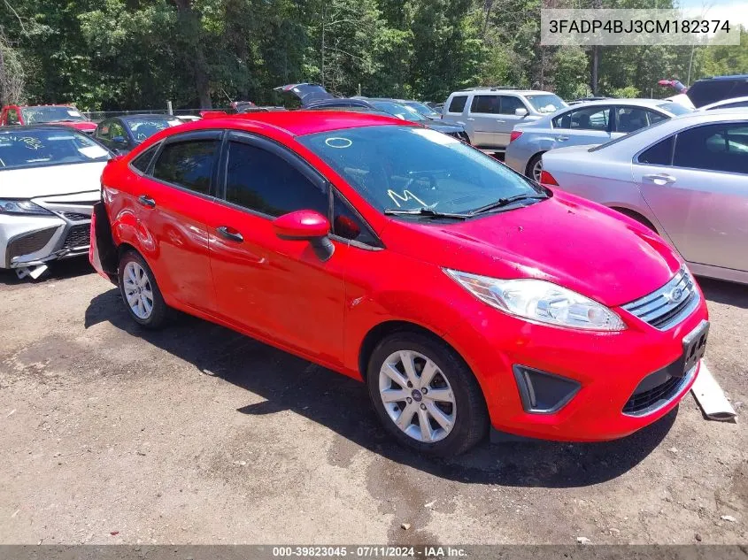 2012 Ford Fiesta Se VIN: 3FADP4BJ3CM182374 Lot: 39823045