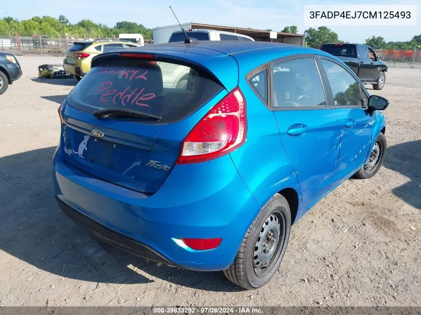 2012 Ford Fiesta Se VIN: 3FADP4EJ7CM125493 Lot: 39833292