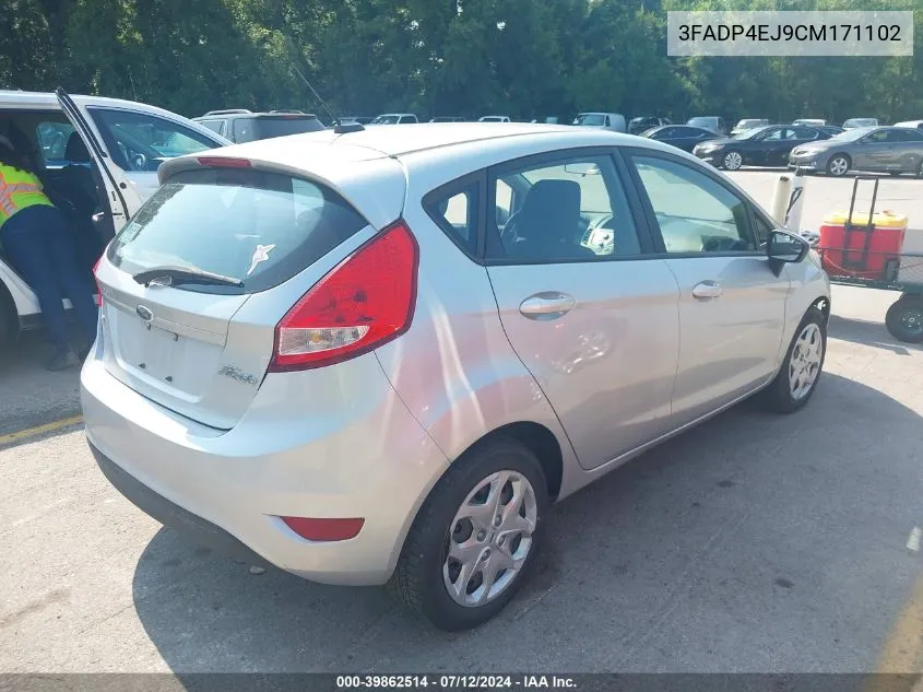 2012 Ford Fiesta Se VIN: 3FADP4EJ9CM171102 Lot: 39862514