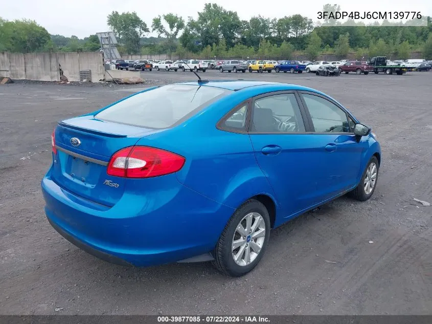 2012 Ford Fiesta Se VIN: 3FADP4BJ6CM139776 Lot: 39877085