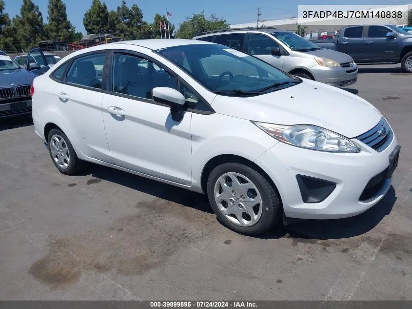 3FADP4BJ7CM140838 2012 Ford Fiesta Se