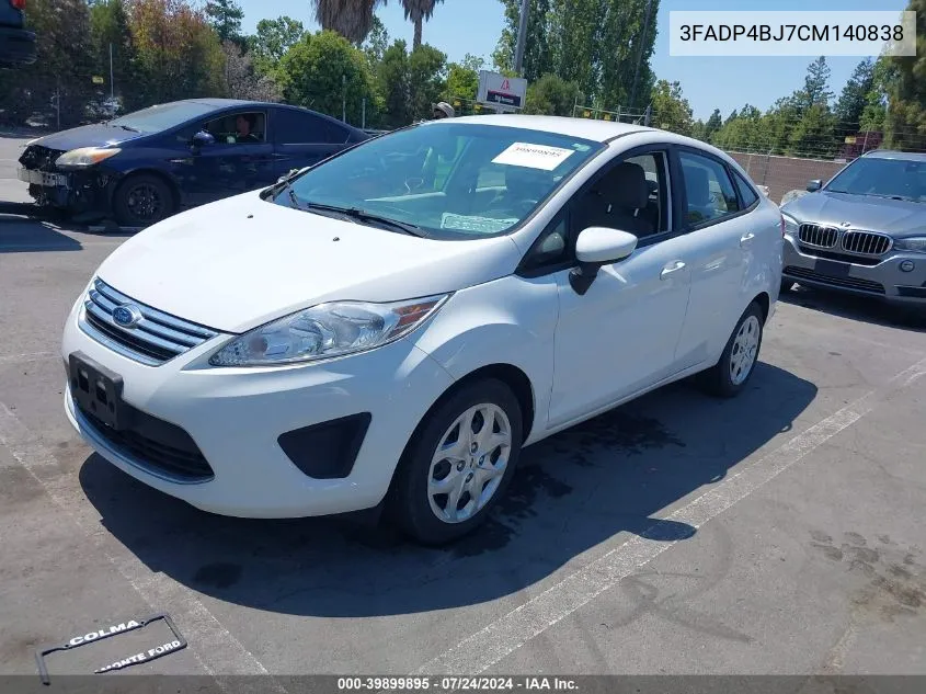 3FADP4BJ7CM140838 2012 Ford Fiesta Se