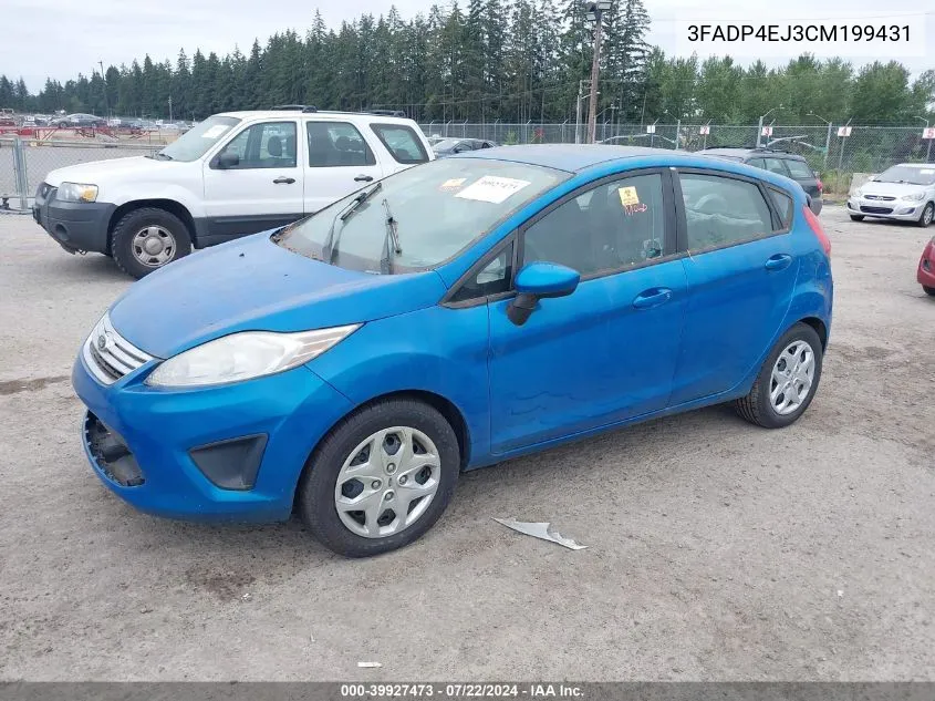 2012 Ford Fiesta Se VIN: 3FADP4EJ3CM199431 Lot: 39927473