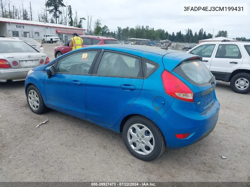 2012 Ford Fiesta Se VIN: 3FADP4EJ3CM199431 Lot: 39927473