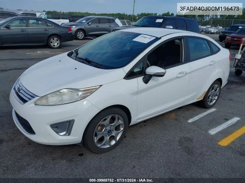 2012 Ford Fiesta Sel VIN: 3FADP4CJ0CM196473 Lot: 39988752