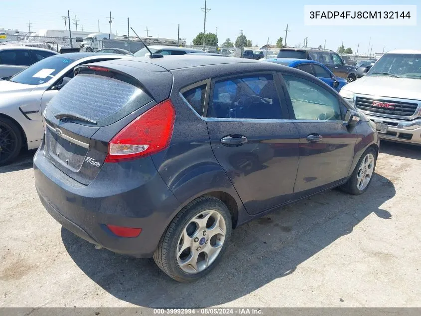 2012 Ford Fiesta Ses VIN: 3FADP4FJ8CM132144 Lot: 39992994