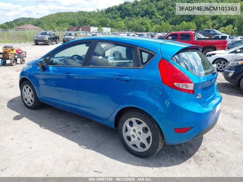 2012 Ford Fiesta Se VIN: 3FADP4EJ6CM101363 Lot: 39997558