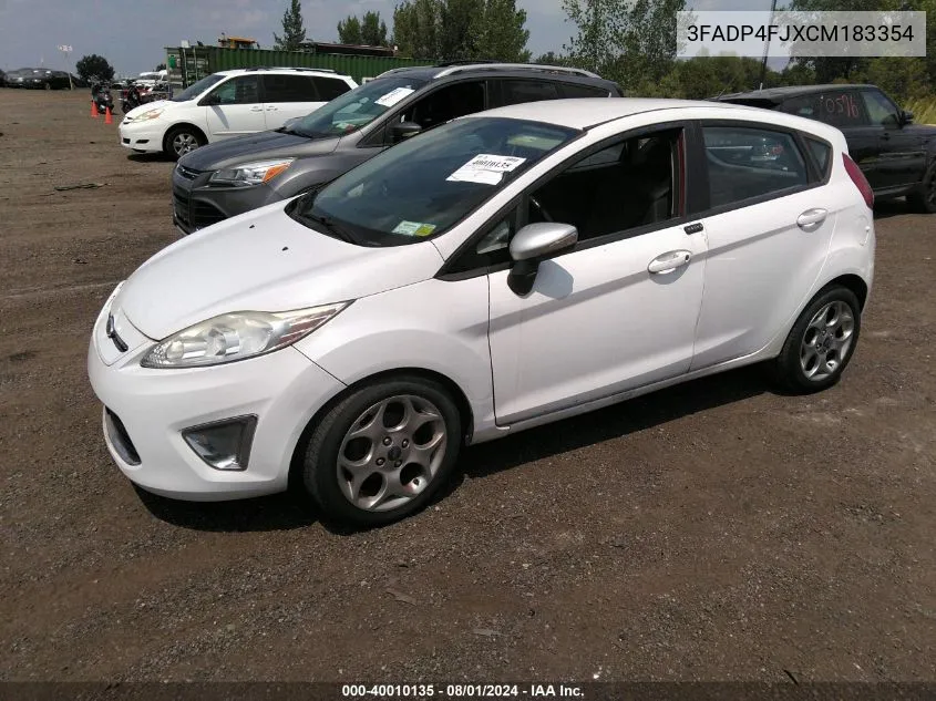 2012 Ford Fiesta Ses VIN: 3FADP4FJXCM183354 Lot: 40010135