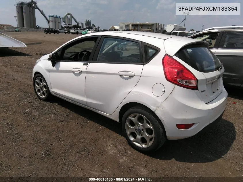 2012 Ford Fiesta Ses VIN: 3FADP4FJXCM183354 Lot: 40010135