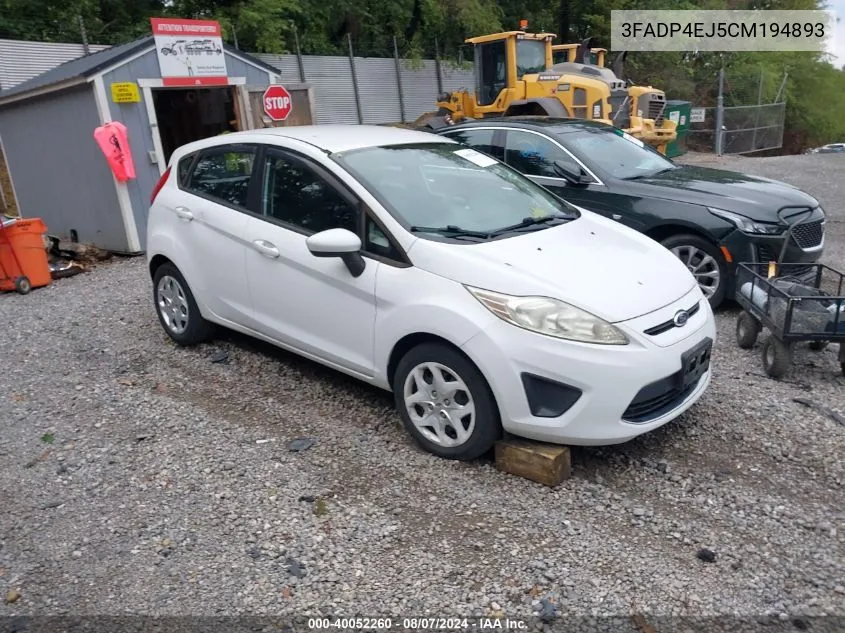 3FADP4EJ5CM194893 2012 Ford Fiesta Se