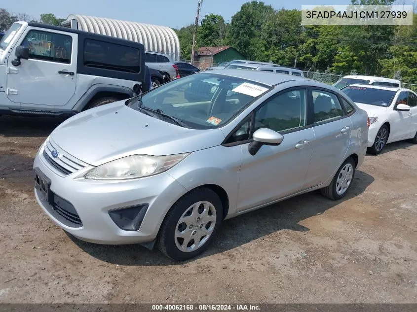 2012 Ford Fiesta S VIN: 3FADP4AJ1CM127939 Lot: 40062168