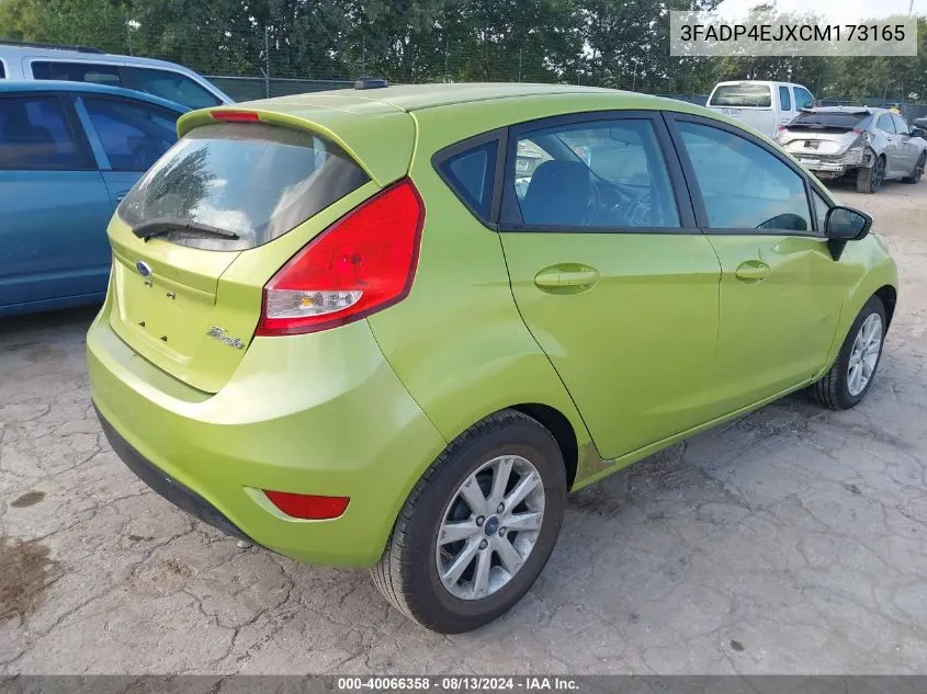 2012 Ford Fiesta Se VIN: 3FADP4EJXCM173165 Lot: 40066358