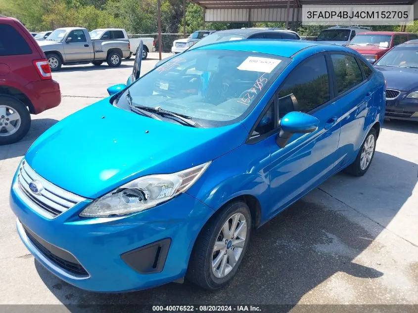 2012 Ford Fiesta Se VIN: 3FADP4BJ4CM152705 Lot: 40076522