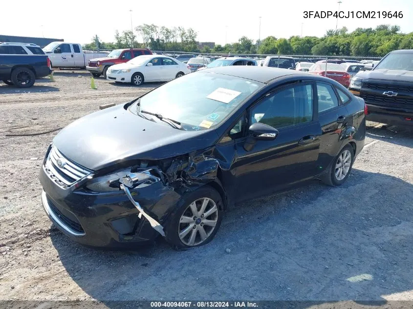 2012 Ford Fiesta Sel VIN: 3FADP4CJ1CM219646 Lot: 40094067