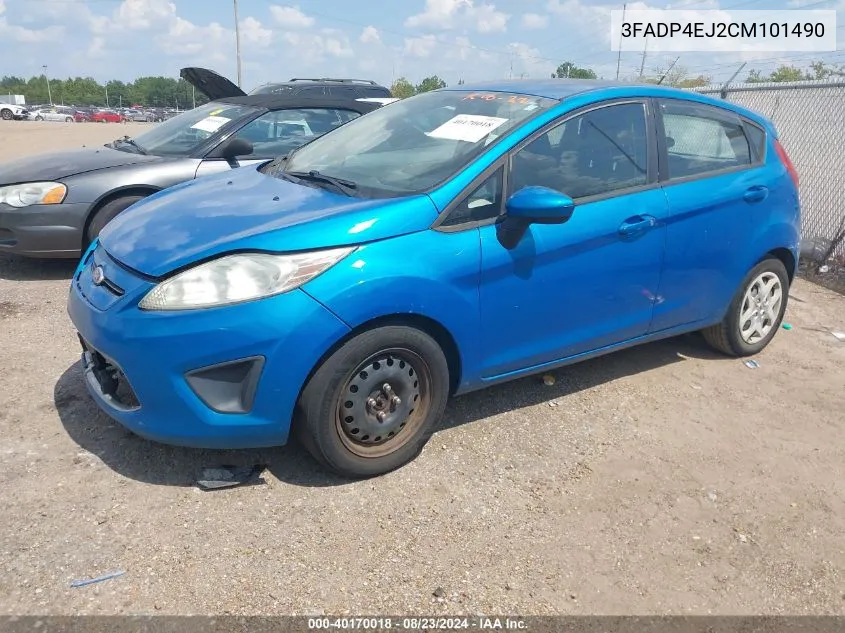 2012 Ford Fiesta Se VIN: 3FADP4EJ2CM101490 Lot: 40170018