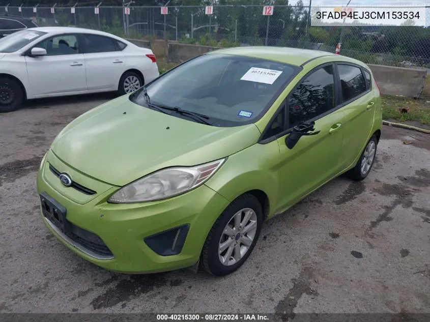 2012 Ford Fiesta Se VIN: 3FADP4EJ3CM153534 Lot: 40215300