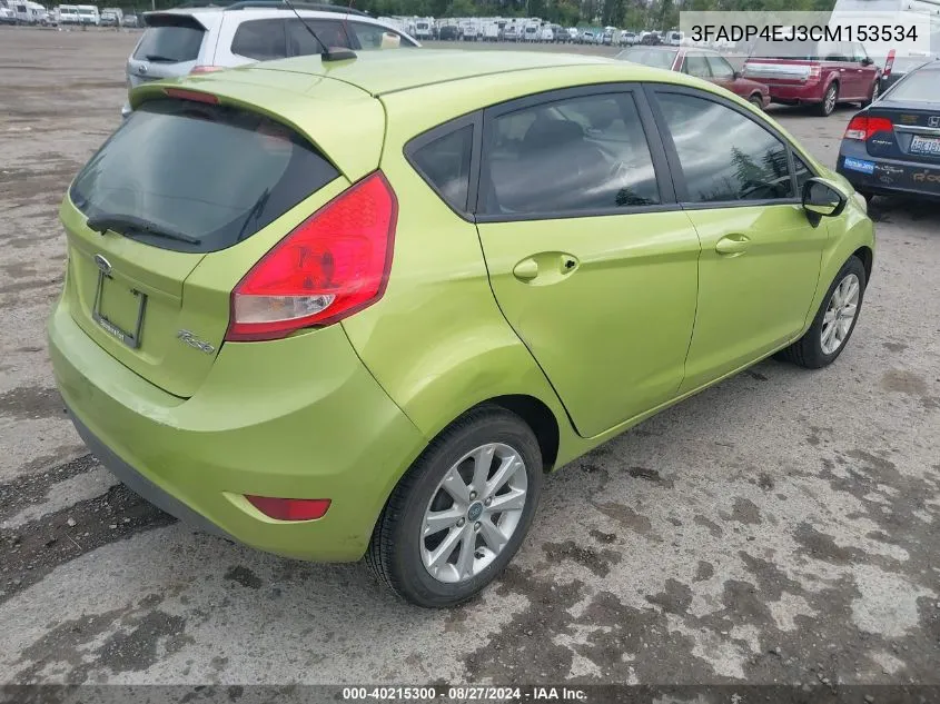 2012 Ford Fiesta Se VIN: 3FADP4EJ3CM153534 Lot: 40215300