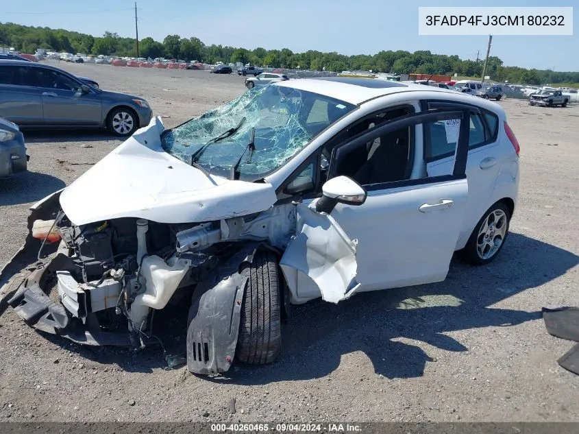 2012 Ford Fiesta Ses VIN: 3FADP4FJ3CM180232 Lot: 40260465