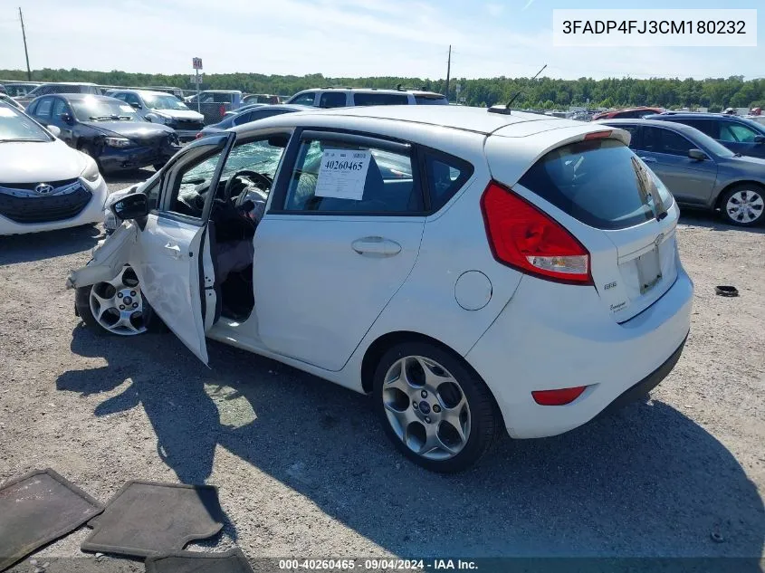 2012 Ford Fiesta Ses VIN: 3FADP4FJ3CM180232 Lot: 40260465