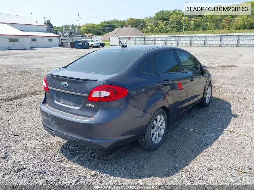 2012 Ford Fiesta Sel VIN: 3FADP4CJ3CM208163 Lot: 40310516